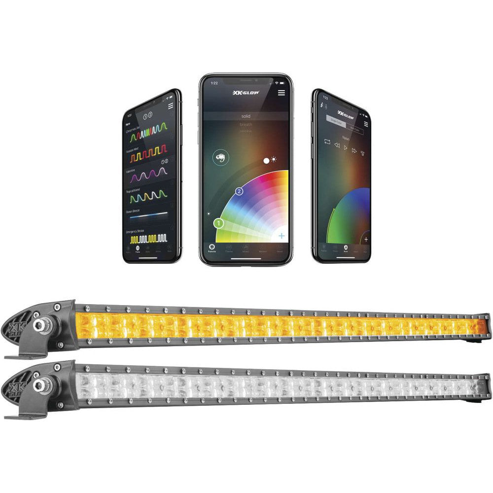 XK Glow App Controlled RGBW LED Light Bar Black 50" - XK-BAR-50