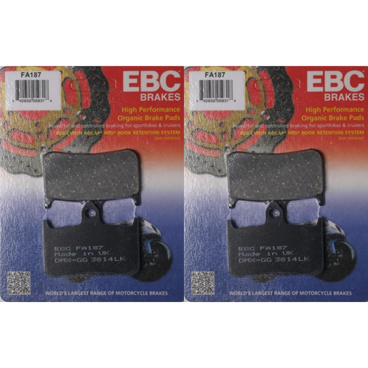 EBC Brake Pad Front Kit FA187 for Honda CBR 900RR 1993-1997