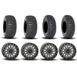 System 3 SB-6 Beadlock Gun Metal Grey 15" Wheels And SS360 Sand/Snow Tires [32x10-15] ,[32x12-15]
