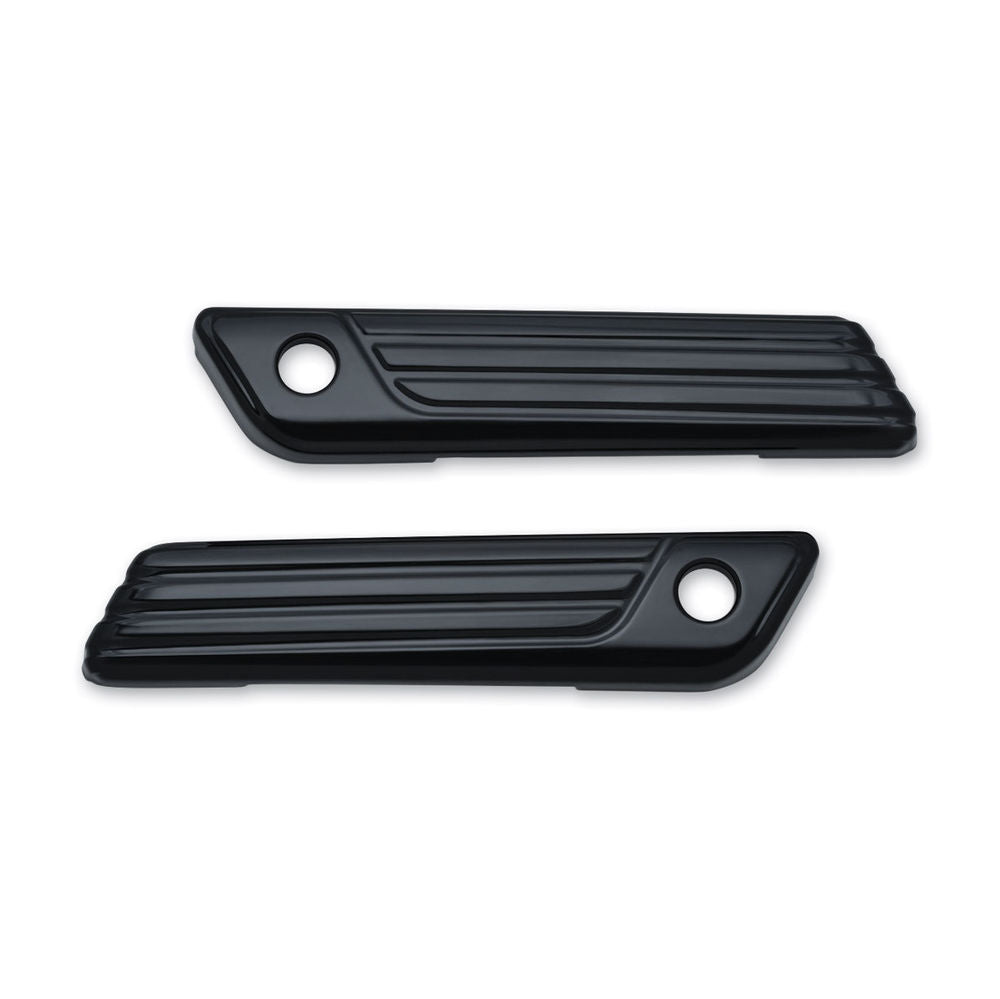 KURYAKYN BLACK TRI LINE SADDLEBAG HINGE COVERS 2014-2017 HARLEY ROAD KINGS 6987