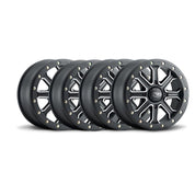 ITP Set of 4 Inertia Wheel Matte Black 14x7 4/137 5+2 30mm