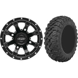 Set of 2 Mounted Wheel and Tire Kit Wheel: 12x7 5+2 4/137 Tire: 25x10-12 8 Ply