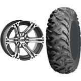 Set of 2 Mounted Wheel and Tire Kit Wheel: 14x6 4+2 4/110 Tire: 26x9-14 6 Ply