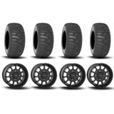 Rines System 3 ST-5 de aluminio negro mate de 15" y neumáticos SS360 para arena/nieve [31x10-15]