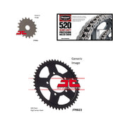 520H Heavy-Duty Chain Natural, Front & Rear Sprocket Kit GS500E 1989-1993 For Su