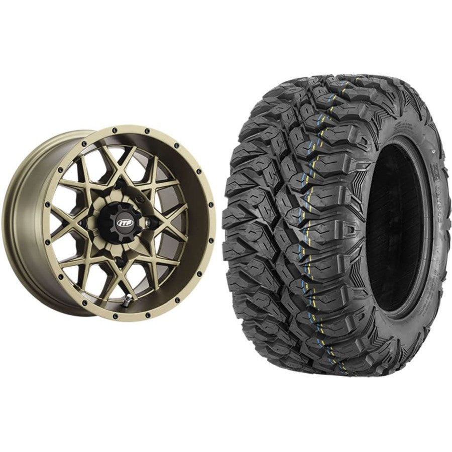 Set of 2 Mounted Wheel and Tire Kit Wheel: 14x7 4+3 4/156 Tire: 30x10-14 8 Ply