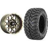 Set of 2 Mounted Wheel and Tire Kit Wheel: 14x7 4+3 4/156 Tire: 30x10-14 8 Ply
