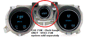 Dakota Digital 71-73 Ford Mustang Clock Kit for use with VFD3-71M only - CLK-71M
