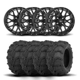 Rines ITP Hurricane de 12" en negro mate y neumáticos Mud Lite [27x12-12]