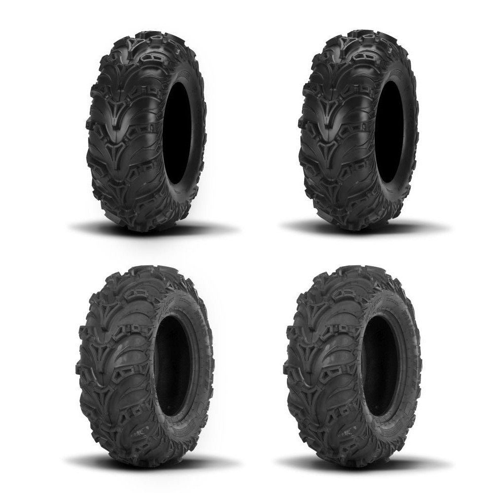 ITP Two Each Mud Lite II Tires Front [25x8-12] And Mud Lite II Tires Rear [25x10-12]