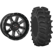 Set of 2 Mounted Wheel and Tire Kit Wheel: 14x7 4+3 4/137 Tire: 31x9.5-14 8 Ply
