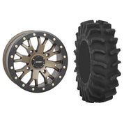 Set of 2 Mounted Wheel and Tire Kit Wheel: 15x7 4+3 4/137 Tire: 33x10-15 8 Ply