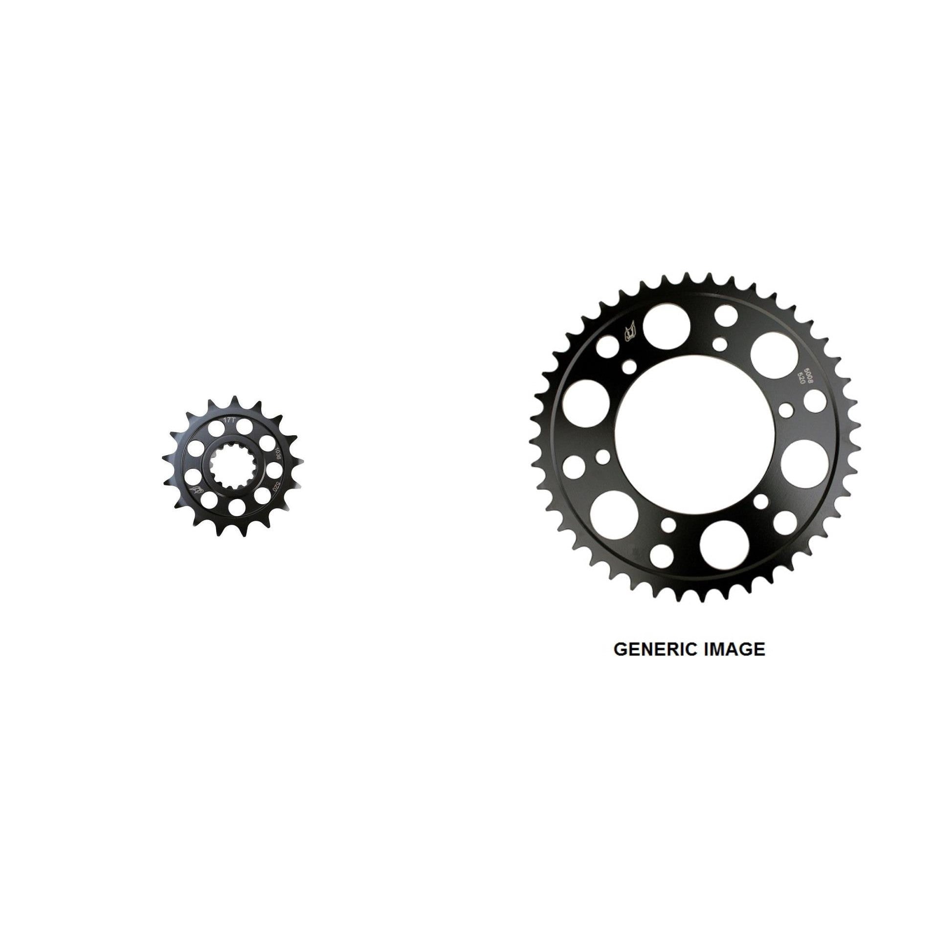 DRIVEN 520 Front & Rear Steel Sprocket Kit for Street YAMAHA YZF-R1 2004-2005