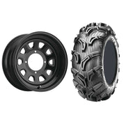 Set of 2 Mounted Wheel and Tire Kit Wheel: 14x7 2+5 4/110 Tire: 26x11-14 6 Ply