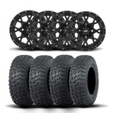 Rines ITP Hurricane de 12" en negro mate y neumáticos Terra Hook [26x9-12]