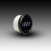 Intellitronix Clock LED Digital in Black Bezel - White