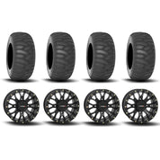 System 3 ST-3 Simulated Beadlock Matte Black 15" Wheels And SS360 Sand/Snow Tires [31x10-15] ,[31x12-15]
