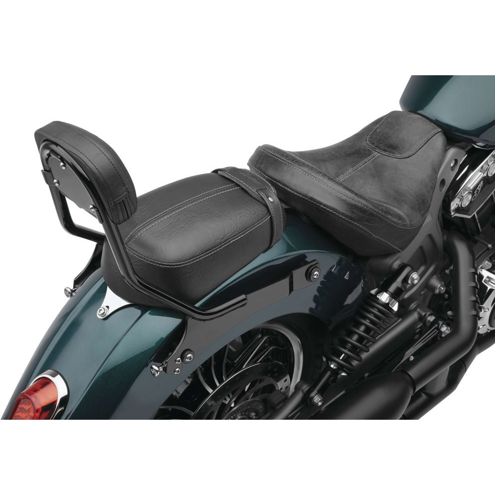 Cobra Detachable Backrest Short w/Pillion Pad Black - 502-2211B