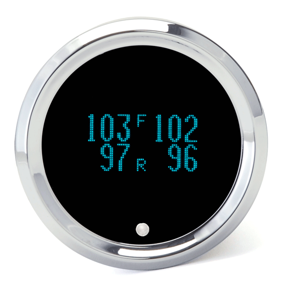 Dakota Digital 2-1/16" Round Quad Air Pressure Monitor Gauge Tank Teal ODYR-19-7