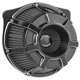 Arlen Ness Inverted Bevelled Black Cut Stage 1 Air Cleaner Harley FLH/T 08-16