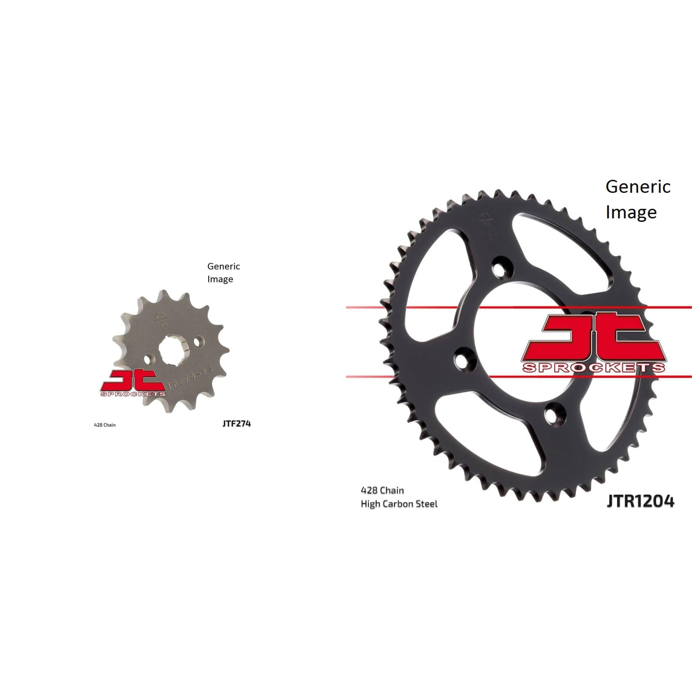 Front and Rear Steel Sprocket Kit for OffRoad HONDA CRF100F 2004-2013