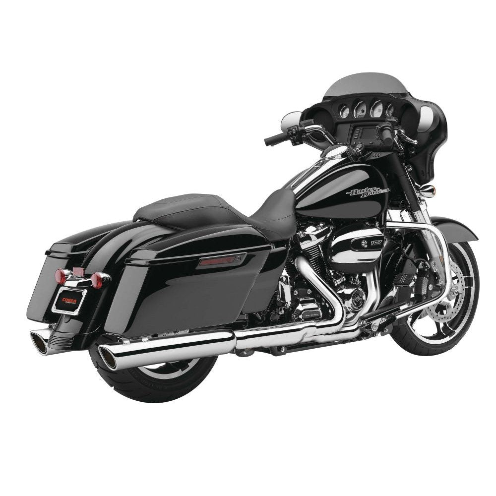 Cobra 909-Twins 4" Slip-on Muffler Chrome - 6108