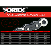 Vortex Black WSS 530SX3-116 Chain and Sprocket Kit 16-42 Tooth - CK2152