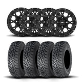 Rines ITP Hurricane de 15" en negro mate y neumáticos Tenacity [32x10R-15]