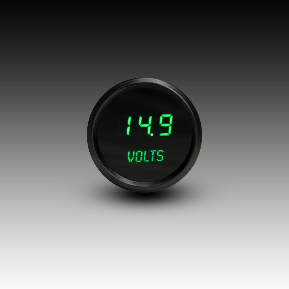 Intellitronix Voltmeter in Black Bezel - Green