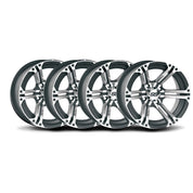 ITP Set of 4 SS Alloy SS212 Wheel Machined Black 15x7 4/115 5+2