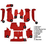 ACC Replacement Carpet Kit For 1994-1996 Chevrolet Corvette Convertible without Door Panels