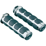 New Honda GL1500C Valkyrie 1997-2000 ISO Grips With Accent Ring Chrome Kuryakyn