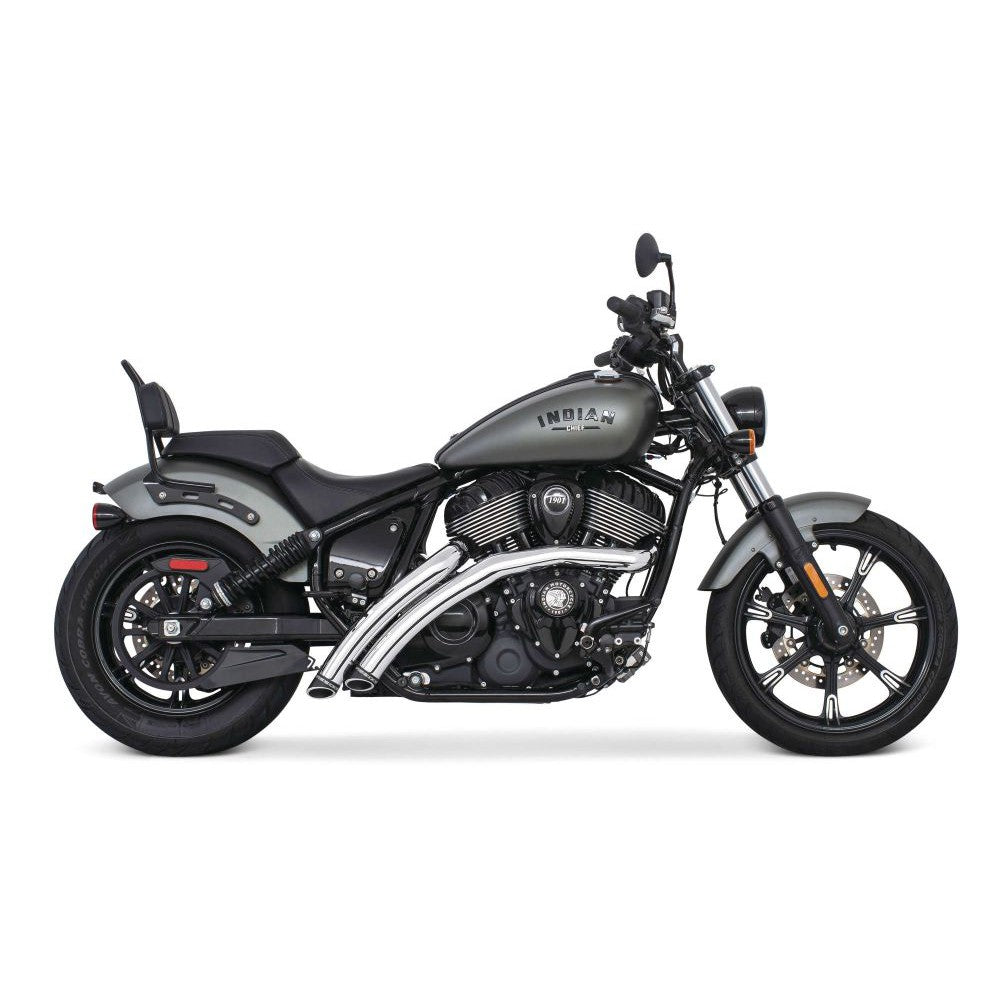 Freedom Performance Radical Curve Radius Exhaust Slash Cut Chrome Black Tip