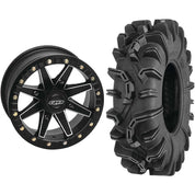 Set of 2 Mounted Wheel and Tire Kit Wheel: 14x7 5+2 4/137 Tire: 27x10-14 6 Ply