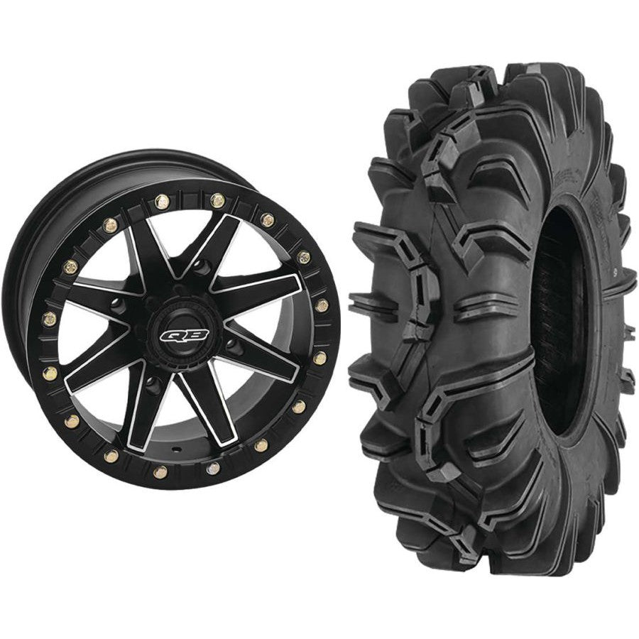 Set of 2 Mounted Wheel and Tire Kit Wheel: 14x7 5+2 4/137 Tire: 27x10-14 6 Ply