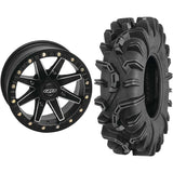 Set of 2 Mounted Wheel and Tire Kit Wheel: 14x7 5+2 4/137 Tire: 27x10-14 6 Ply