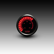 Intellitronix Water Temperature LED Analog Bargraph Gauge in Black Bezel - Red
