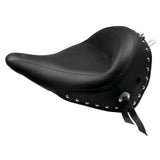 Mustang Vintage Wide Chrome Studded Solo Seat Black For Harley-Davidson Softail Deluxe EFI 2016-2017 76231