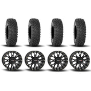 System 3 ST-3 Simulated Beadlock Matte Black 15" Wheels And XC450 Tires [35x10R-15]