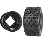 Set of 2 Mounted Wheel and Tire Kit Wheel: 9x8 3+5 4/110 Tire: 20x10-9 4 Ply