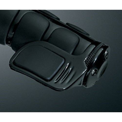 Kuryakyn Gloss Black Right Side Contoured ISO Hand Grip Throttle Boss Harley 82+