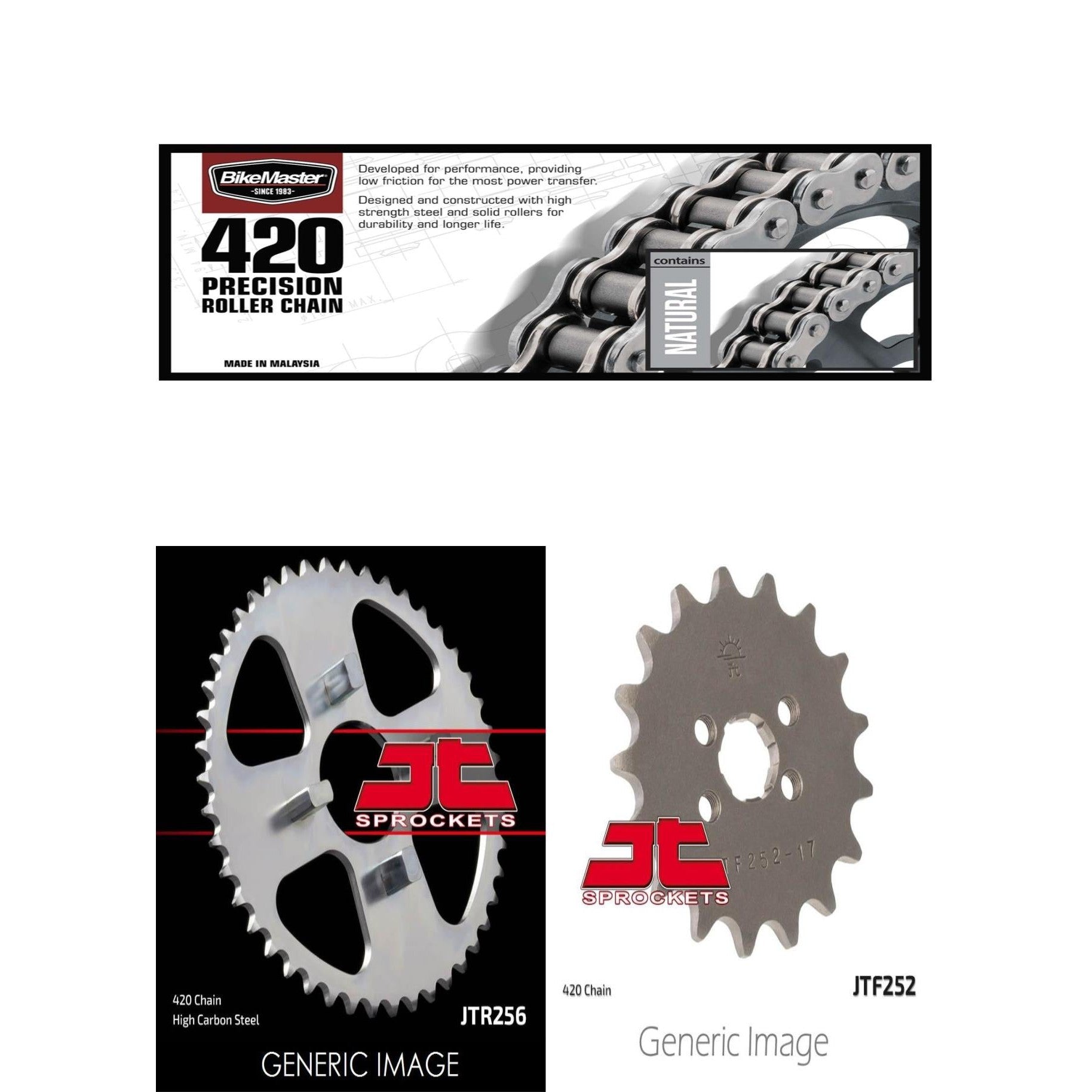 420 Precision Chain,Front & Rear Sprocket Kit for HONDA TRX70 FourTrax 1986-1987