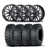 Rines ITP Hurricane de 18" en negro mate y neumáticos Versa Cross XTR [28x10-18]