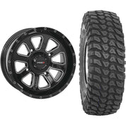 Set of 2 Mounted Wheel and Tire Kit Wheel: 14x7 4+3 4/137 Tire: 30x10-14 8 Ply