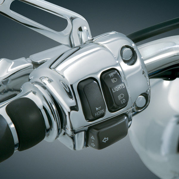 Harley FLSTN Softail Deluxe 2011-2013Switch Housing Set Chrome by Kuryakyn