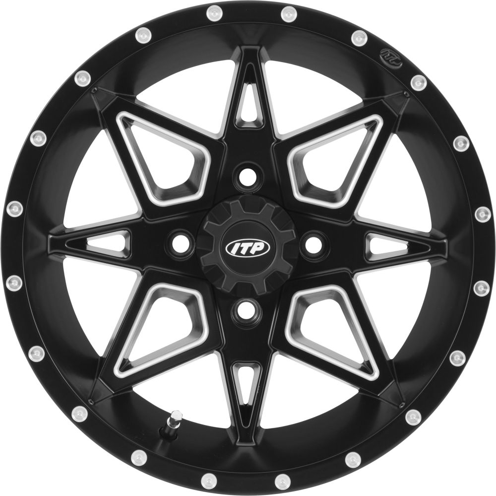 ITP Storm Series Tornado Wheel Matte Black 15x7 4/110 5+2 1521956727B