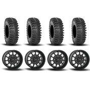 System 3 ST-5 Aluminum Matte Black 15" Wheels And XT400 Tires [35x10R-15]