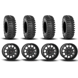 Rines System 3 ST-5 de aluminio negro mate de 15" y neumáticos XT400 [32x10R-15]