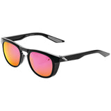 100% Slent Sunglasses Polished Black with Purple Multilayer Mirror Lens - 61035-001-72