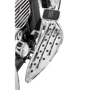 Arlen Ness Chrome Deep Cut Driver Stretched Floorboards for Harley FLH FLST FLD